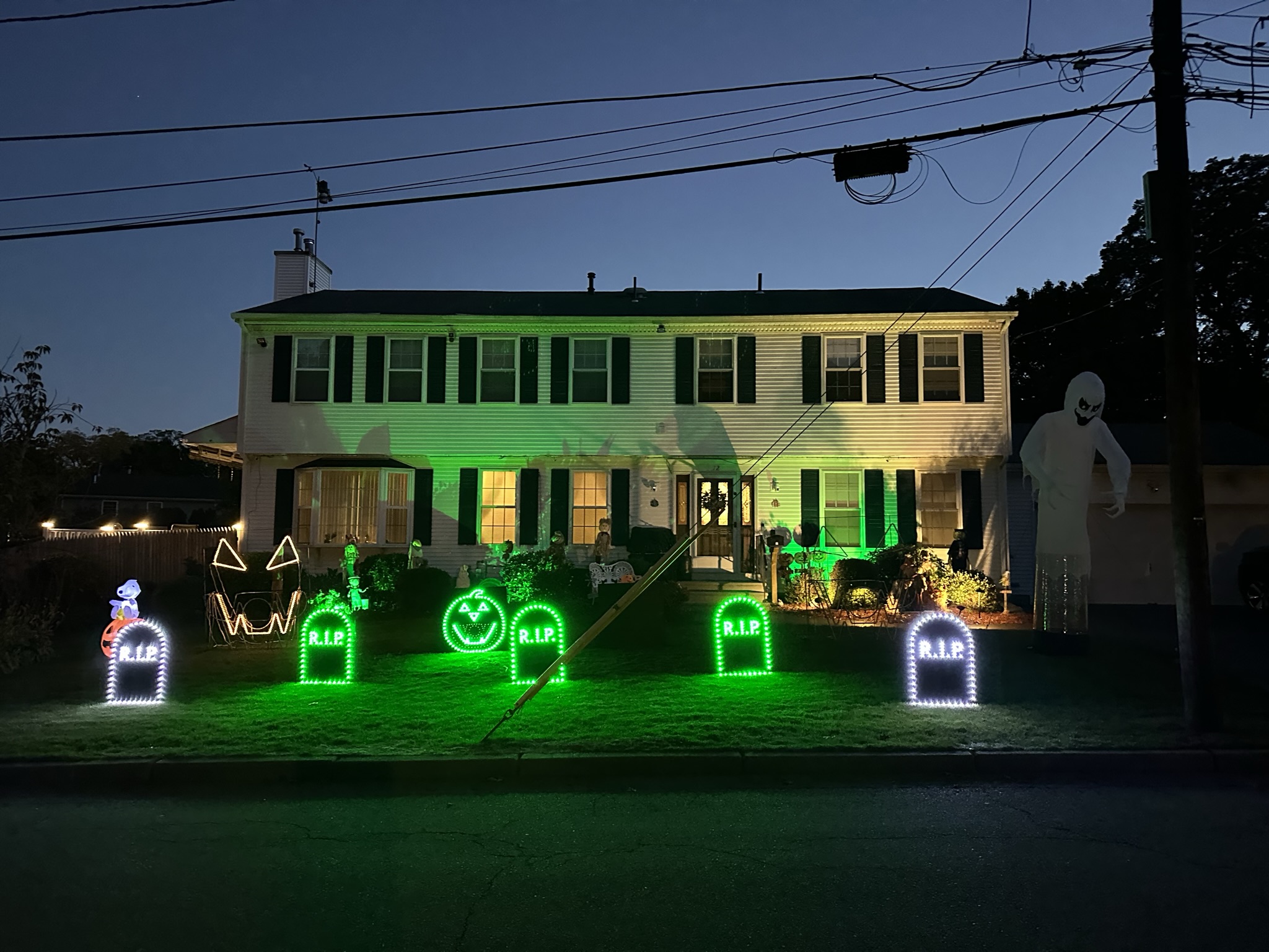 Lewis Halloween light show nighttime photo